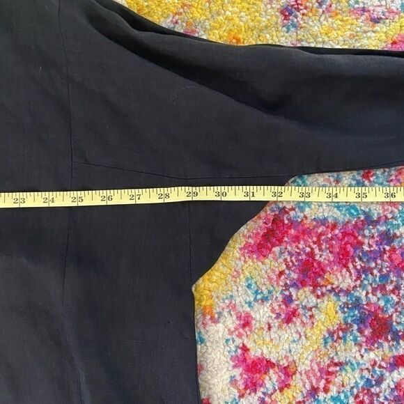 Eskandar charcoal linen lagenlook wide sleeve trapeze tunic top oversized size 1 - Picture 5 of 10